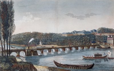View of the Chateau and the Bridge of Saint-Cloud by Henri Courvoisier Voisin